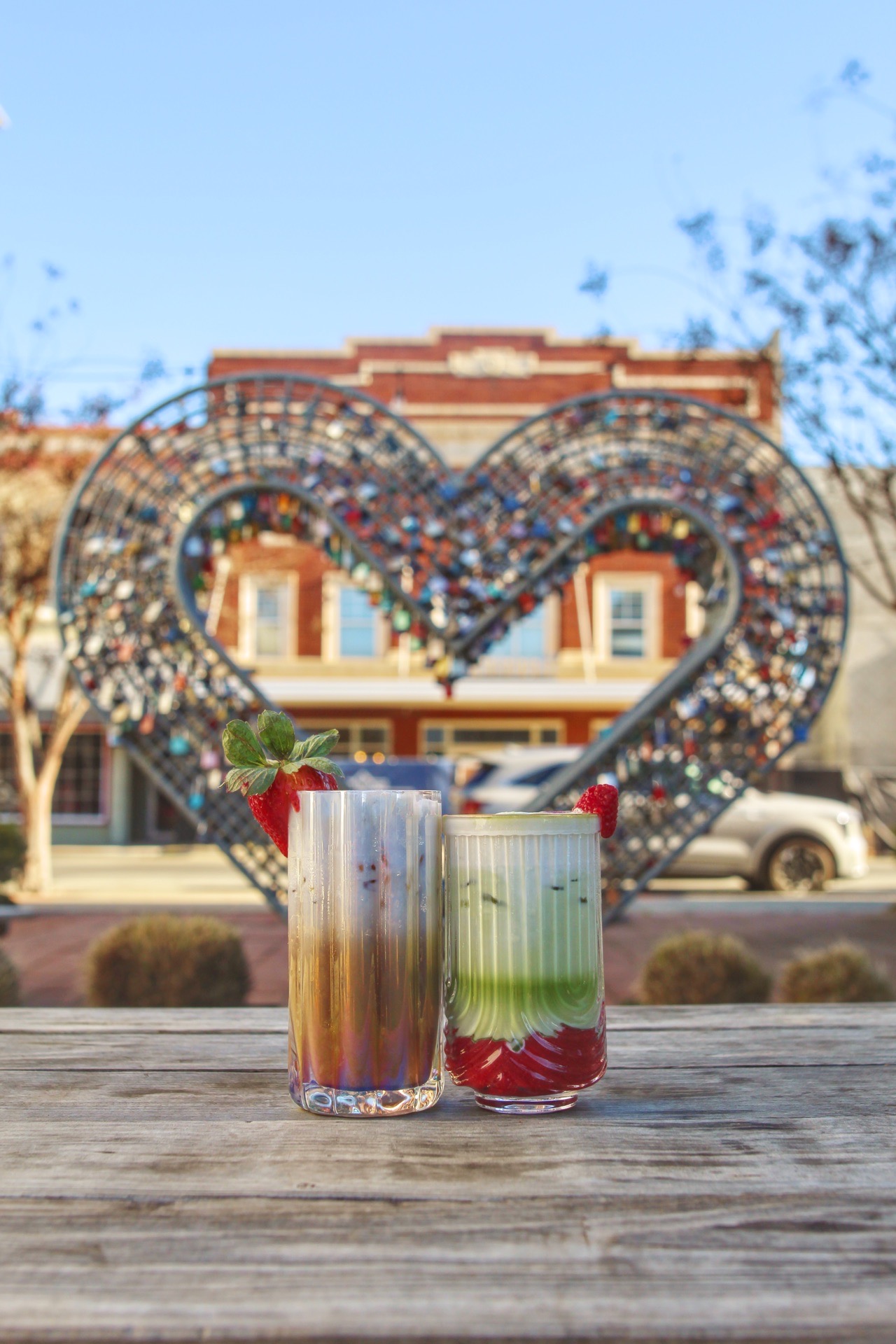 Dulce Corazón latte and Kiss Me Berry Matcha! 